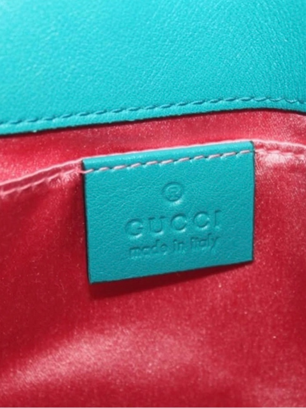 Gucci Teal Velvet GG Marmont Embroidered Floral Shoulder Bag - Picture 2 of 11